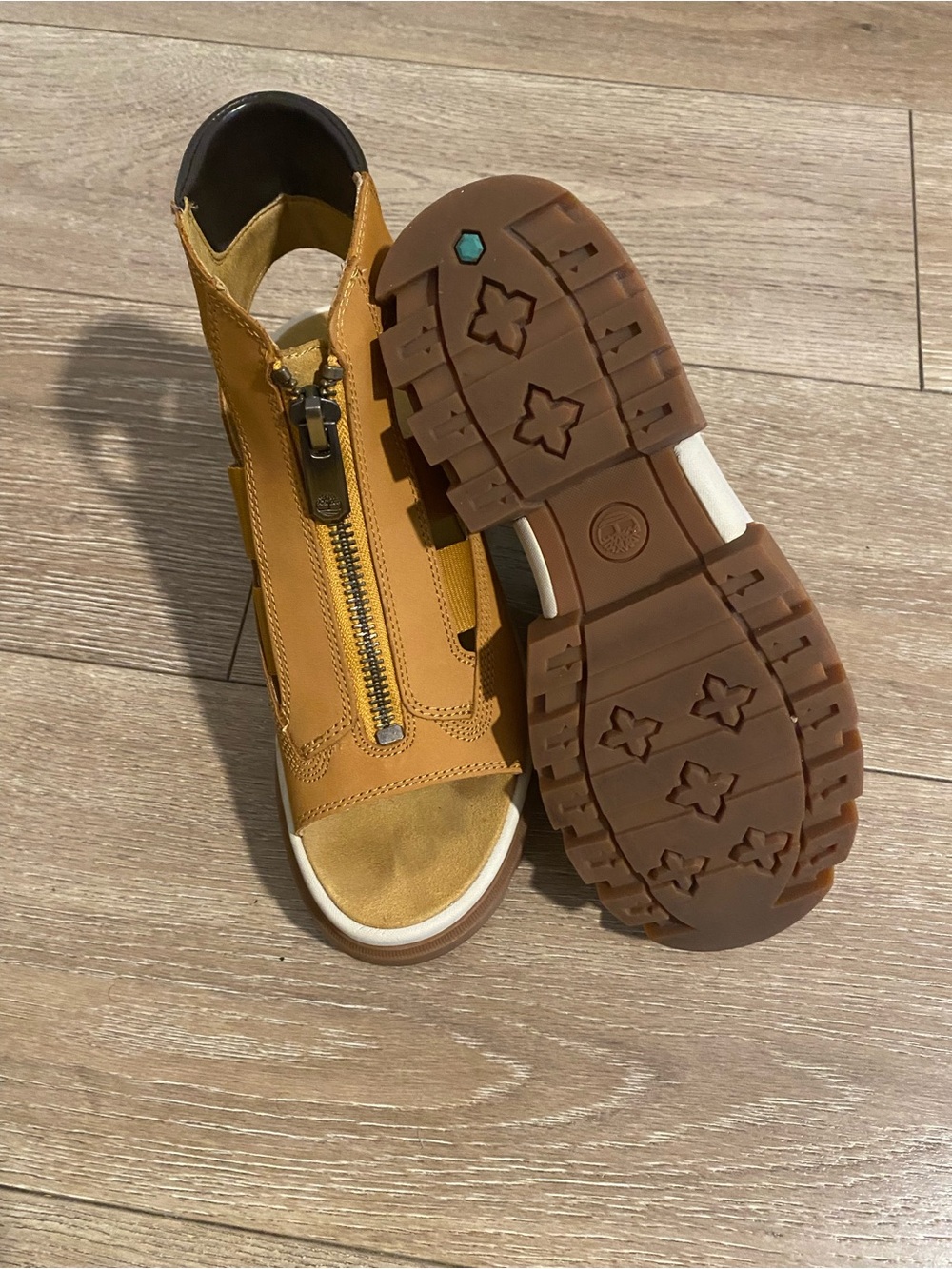 Timberland Tan Suede Women's Boot Sandals - Picture 6 of 7